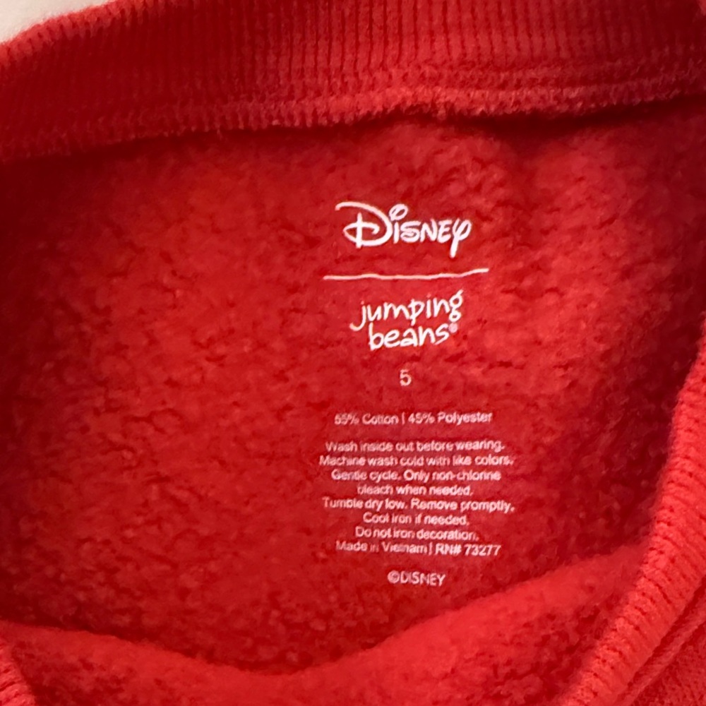 Disney Red Kids Sweatshirt with Princesses - Picture 3 of 5